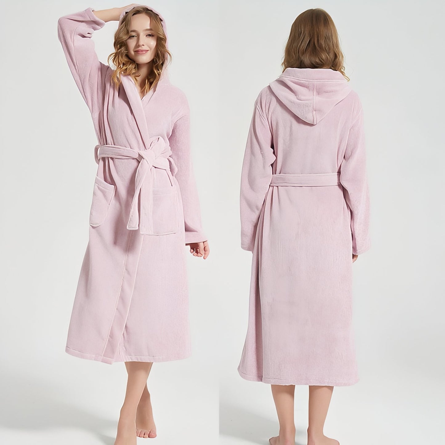 Peignoir Coton Eponge Col Châle Unisexe
