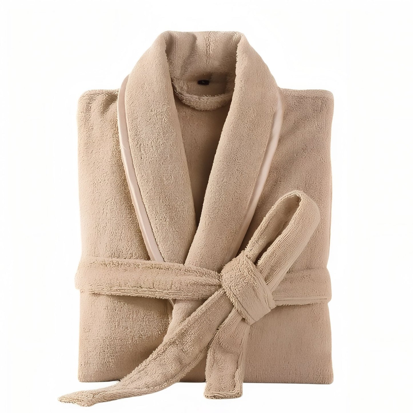 Peignoir Femme Eponge Col Châle Beige M