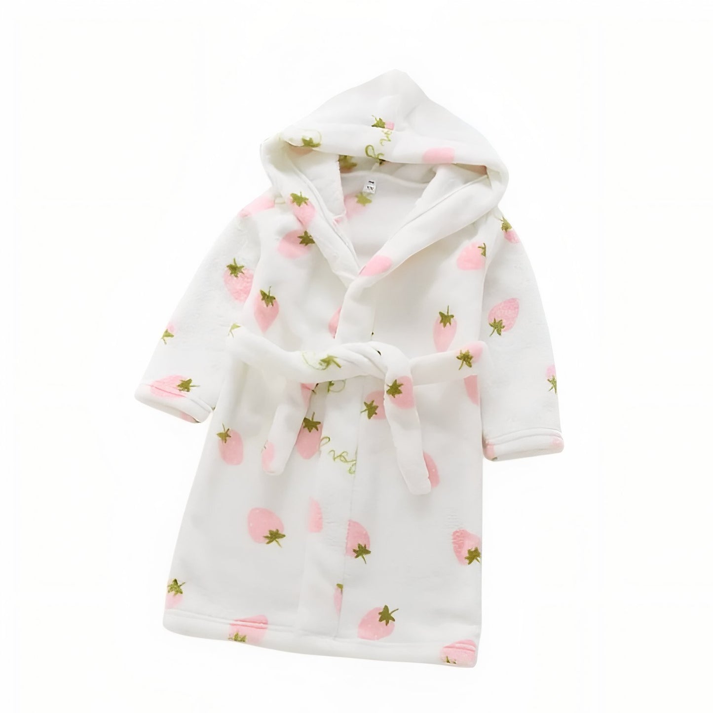 Peignoir de Bain Animaux Enfant Rose et Fraises 2-3 ans