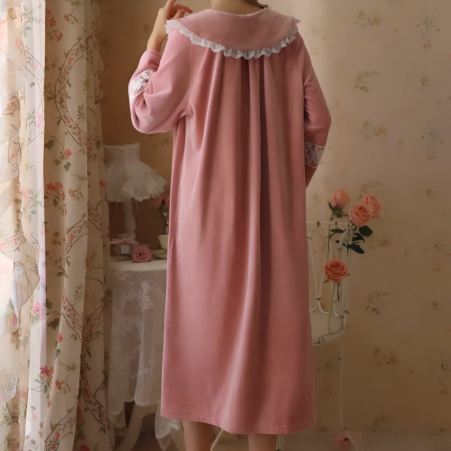 Chemise de Nuit Femme Rose
