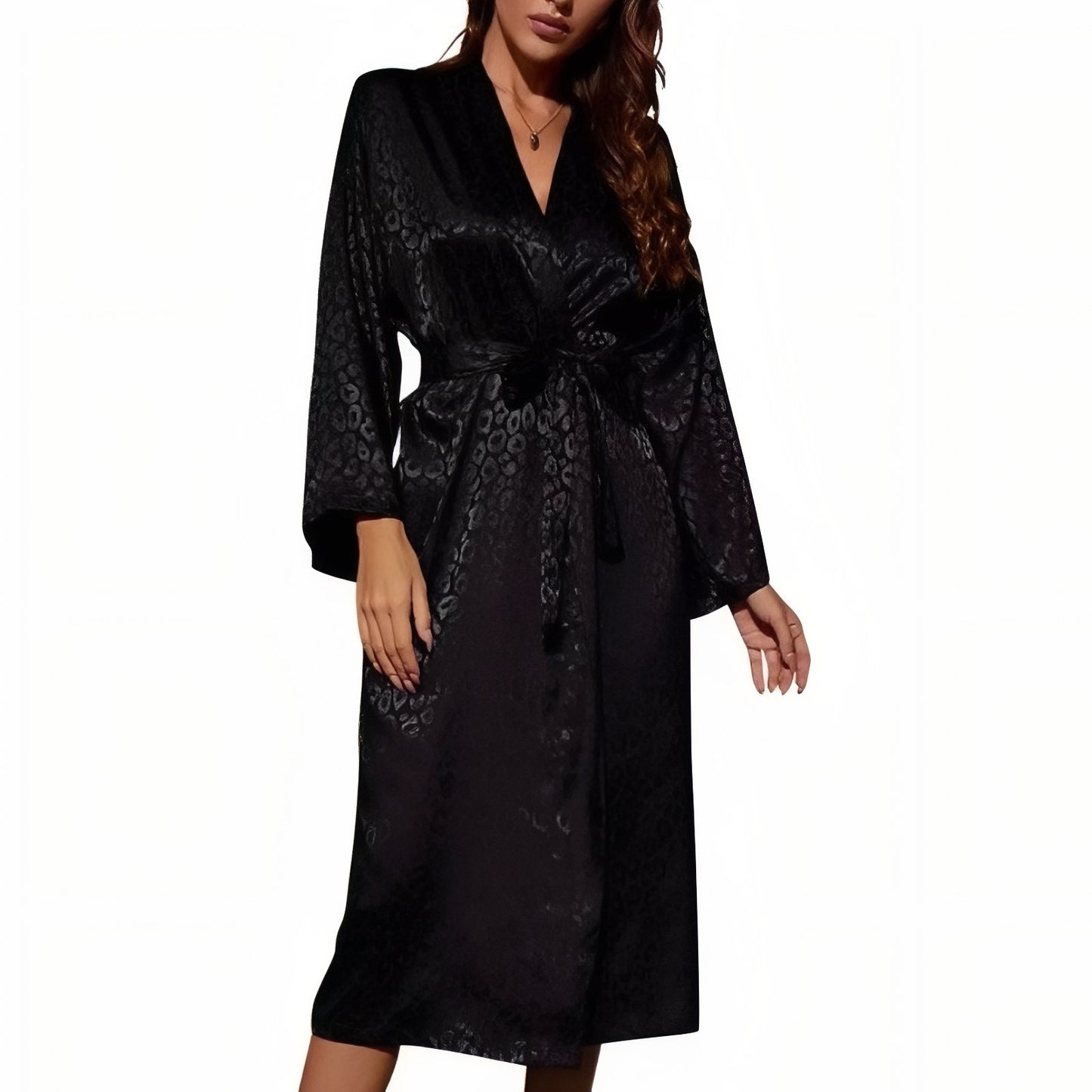 Kimono Léopard Noir Léopard S
