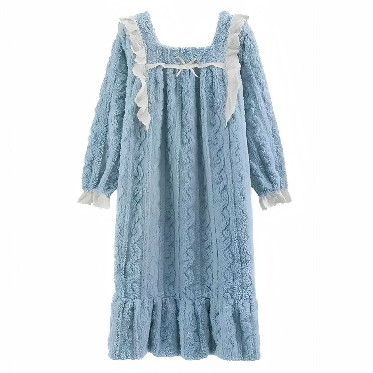 Chemise De Nuit Longue Chaude Bleu Pâle