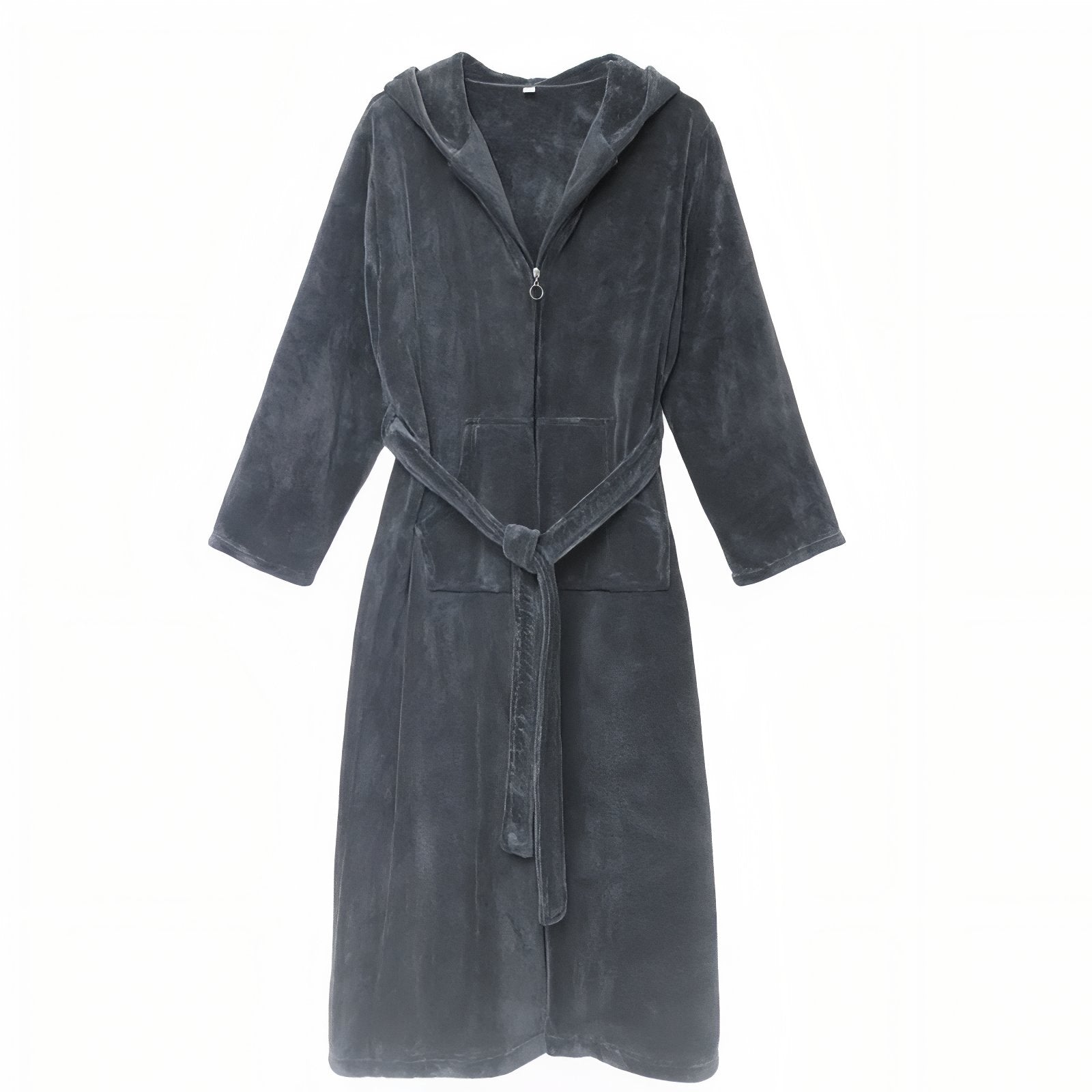 Peignoir De Bain En Coton Éponge Pour Homme - Grande Taille Avec Capuche - Longueur Genou Confortable Pour Sauna Et Maison