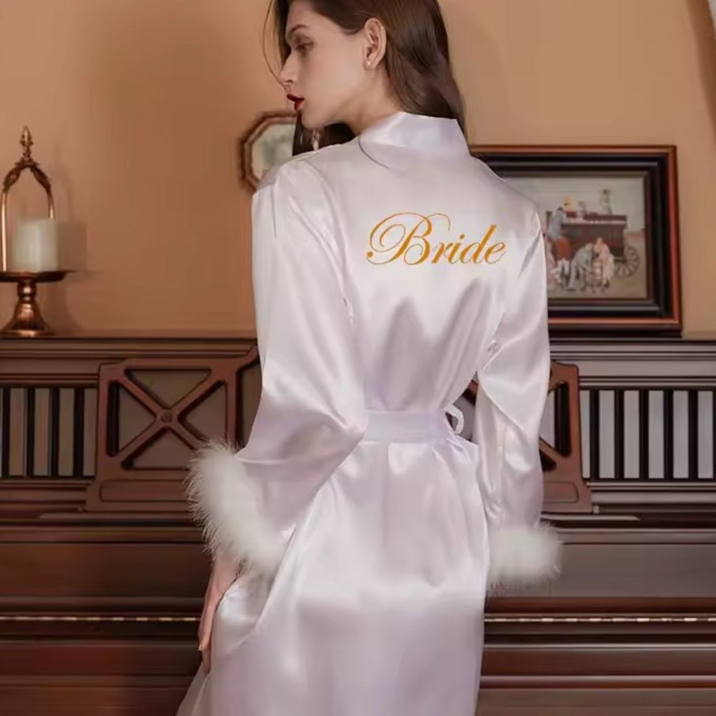 Peignoir Satin Mariage et Demoiselles d'Honneur