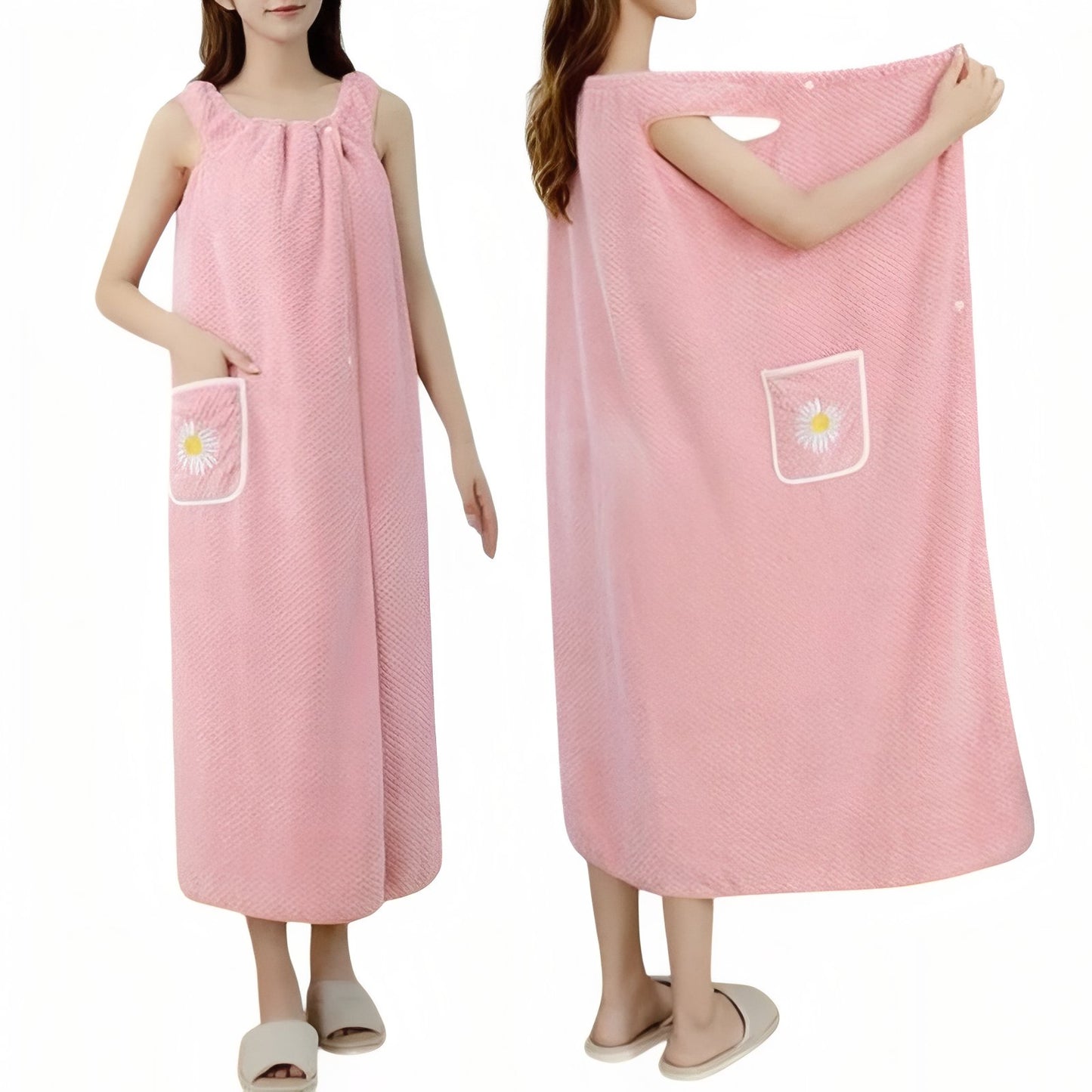 Serviette Sortie De Bain Rose Poudré 100x145cm