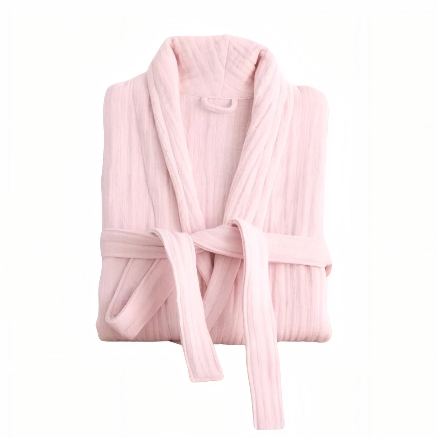 Peignoir Gaze de Coton Femme Rose Pâle L
