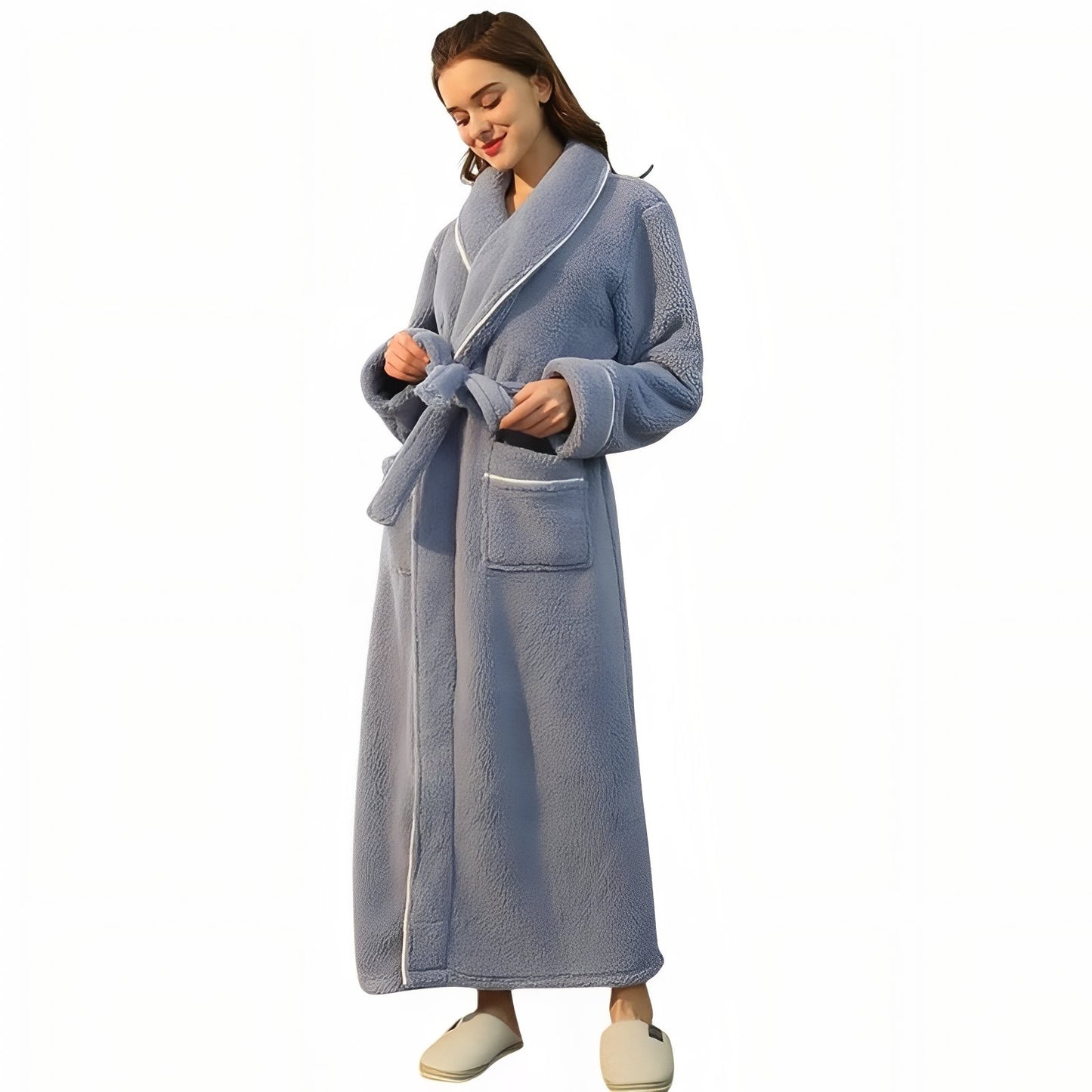 Peignoir Homme et Femme Assortis Bleu Ciel (Homme) M