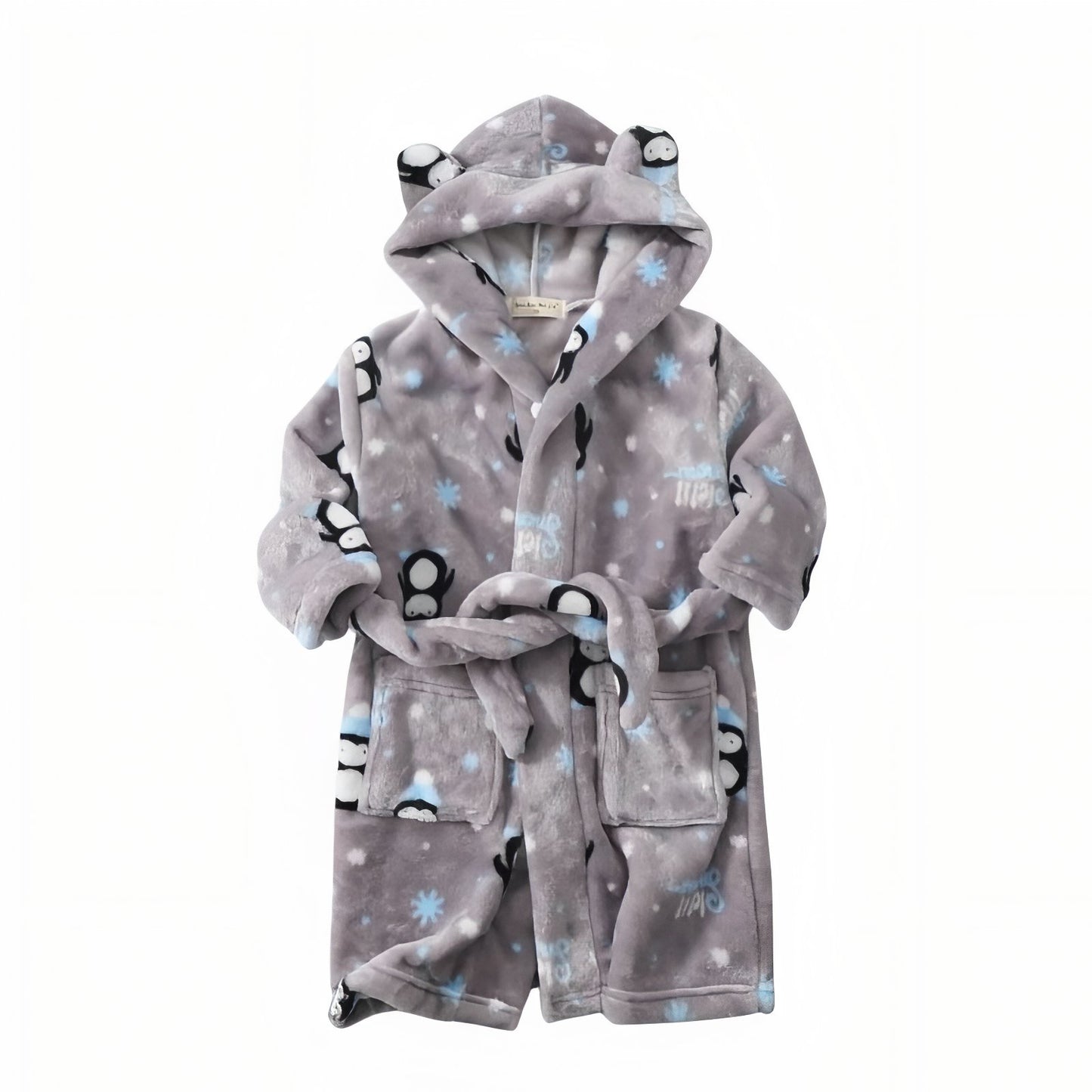 Peignoir Doux Enfant 3 ans Gris 3 ans (taille 100cm)