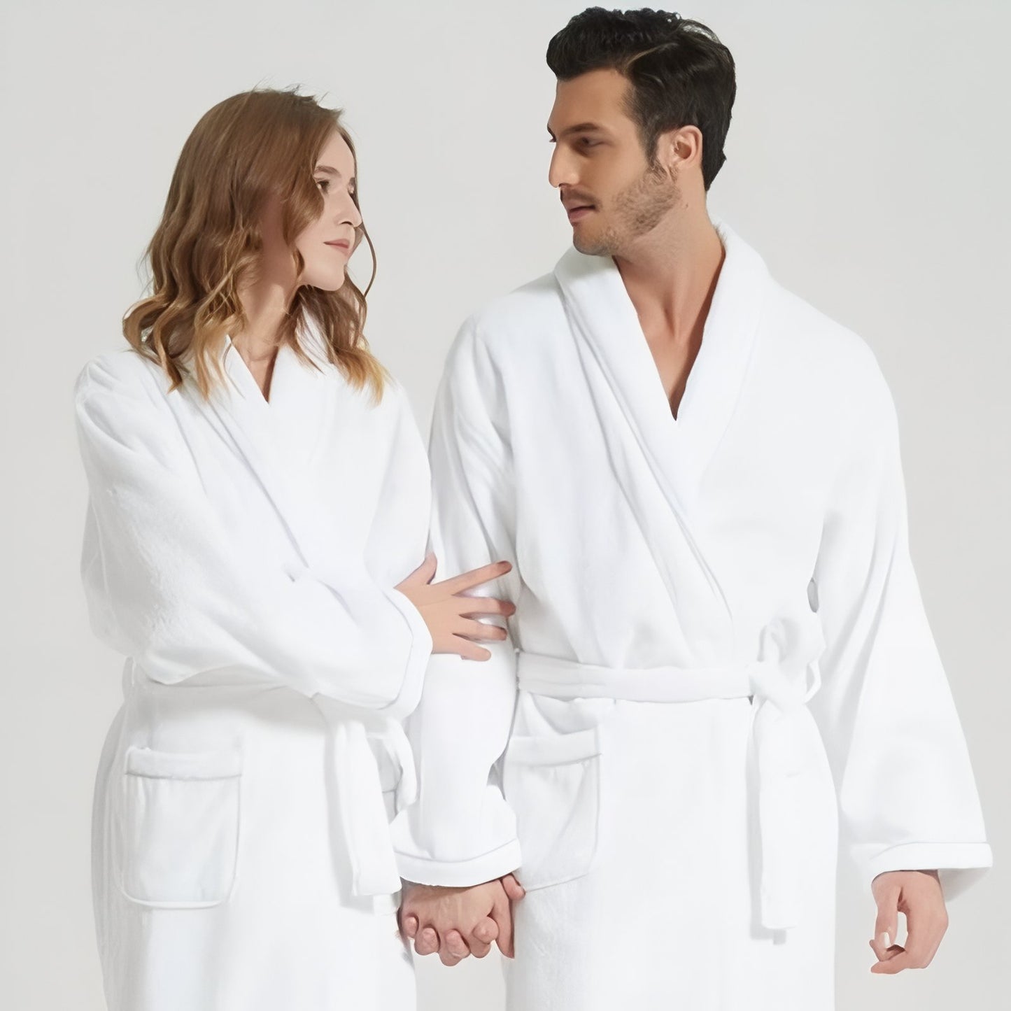 Peignoir Homme Femme Coton Epais