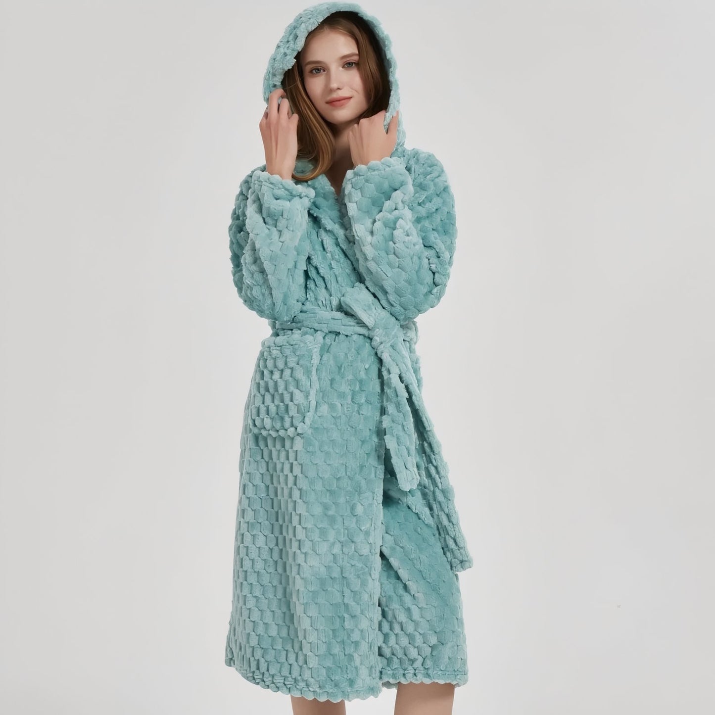 Peignoir de Bain Femme Turquoise