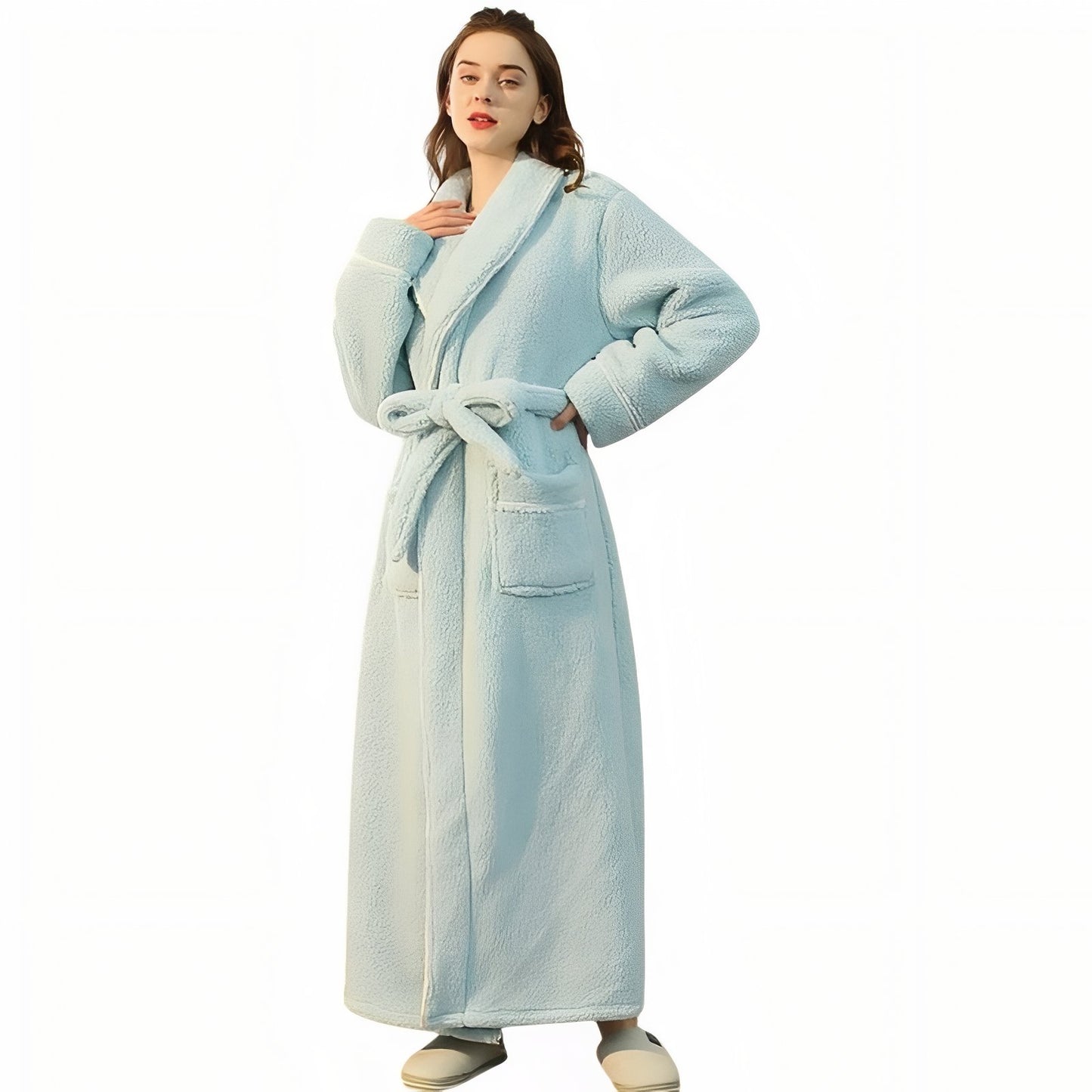 Peignoir Homme et Femme Assortis Vert Menthe (Femme) M