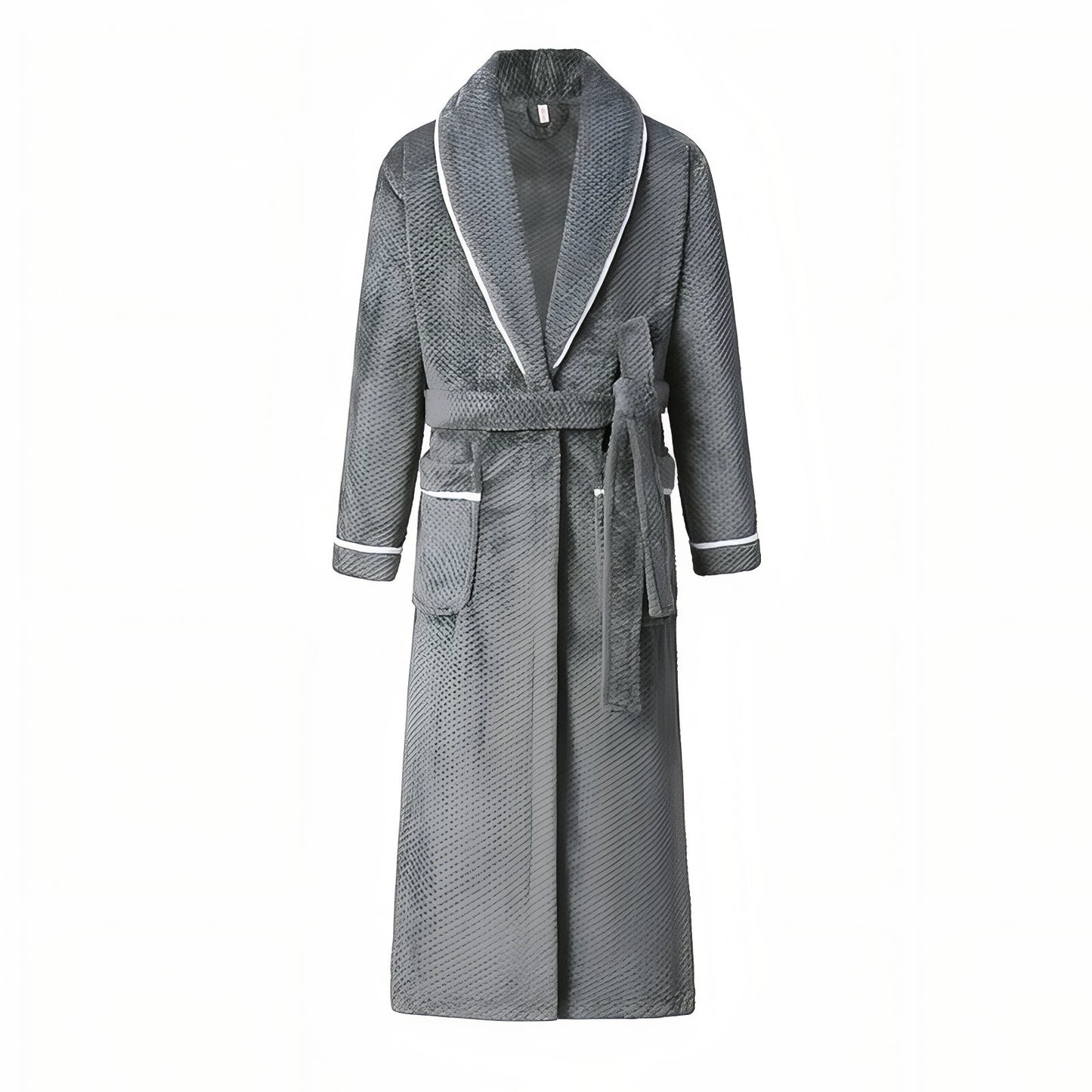 Peignoir Homme Eponge Epais Gris Clair M