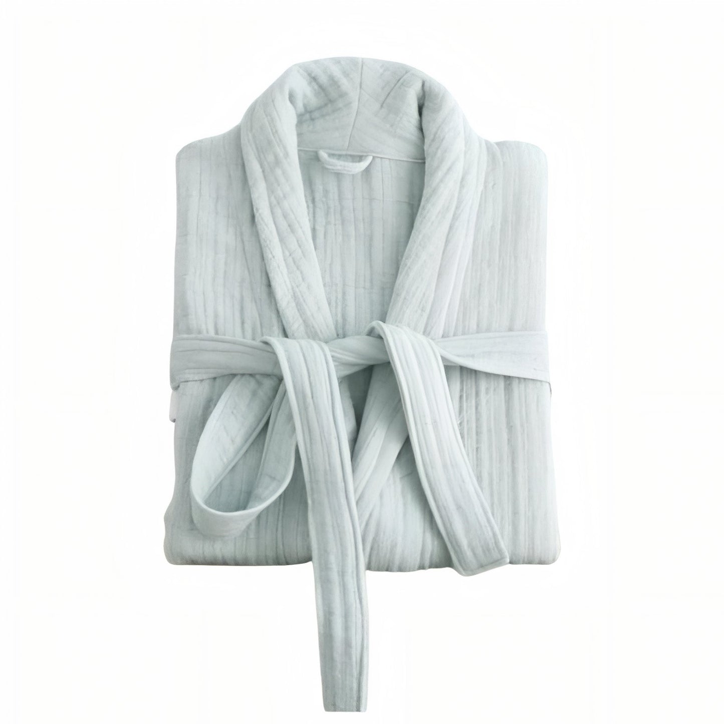 Peignoir Gaze de Coton Femme Vert Pâle L