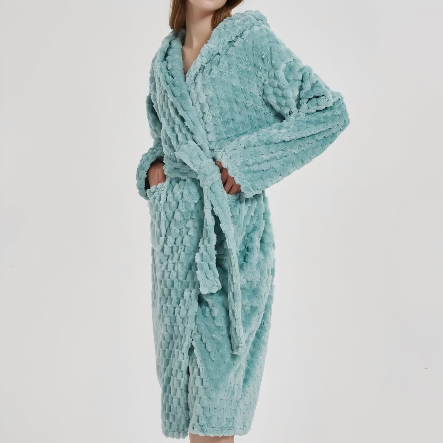 Peignoir de Bain Femme Turquoise