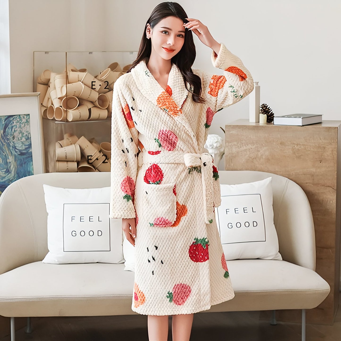 Peignoir Motif Fruit