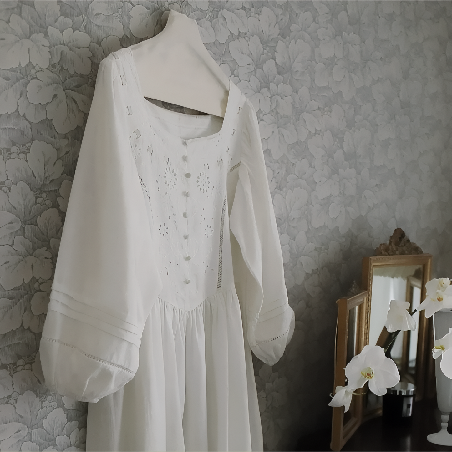 Chemise de Nuit Femme Longue Coton