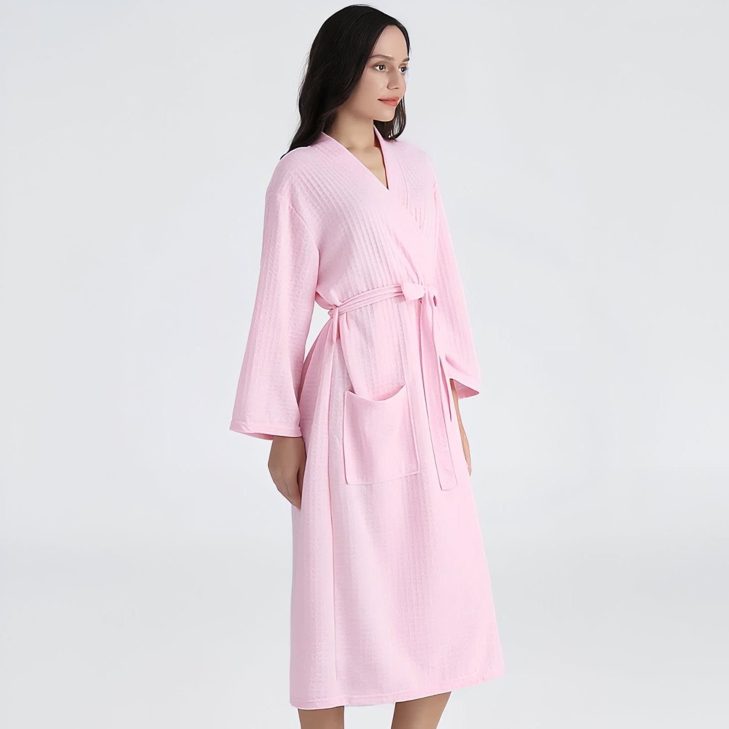 Peignoir Couple Personnalisable Rose Pâle (Femme) M