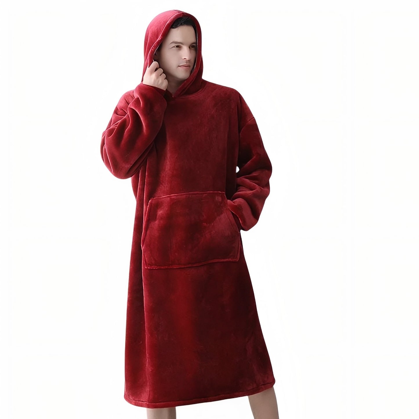 Sweat Plaid Long Bordeaux (Homme) M