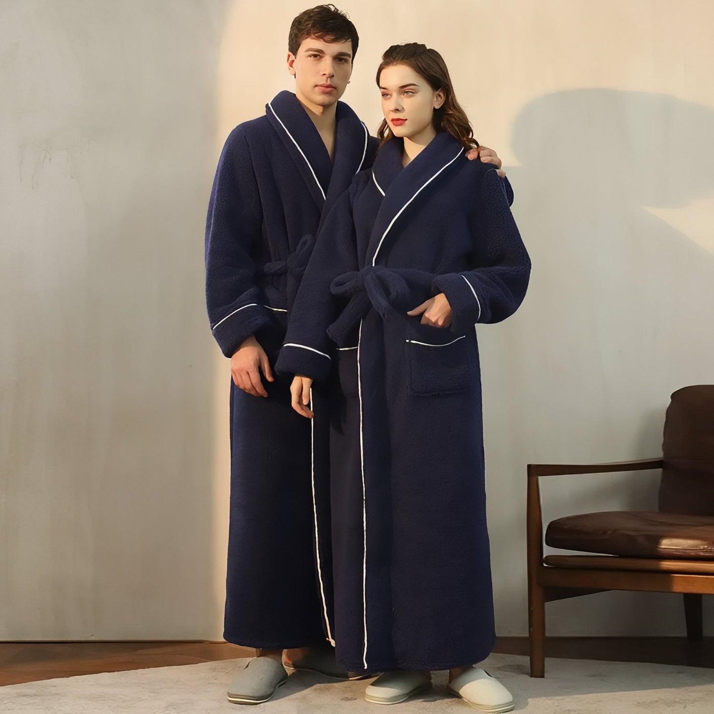 Peignoir Homme et Femme Assortis
