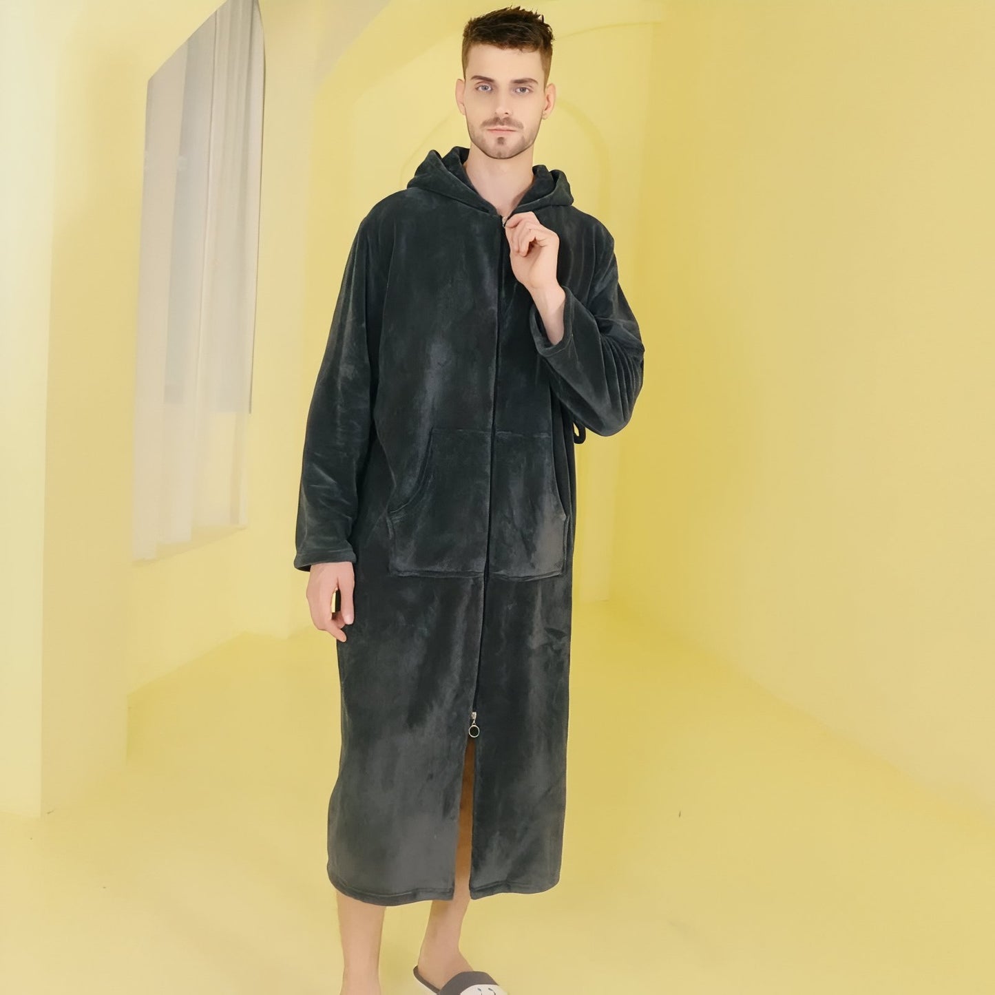 Peignoir de Bain Eponge Homme avec Capuche