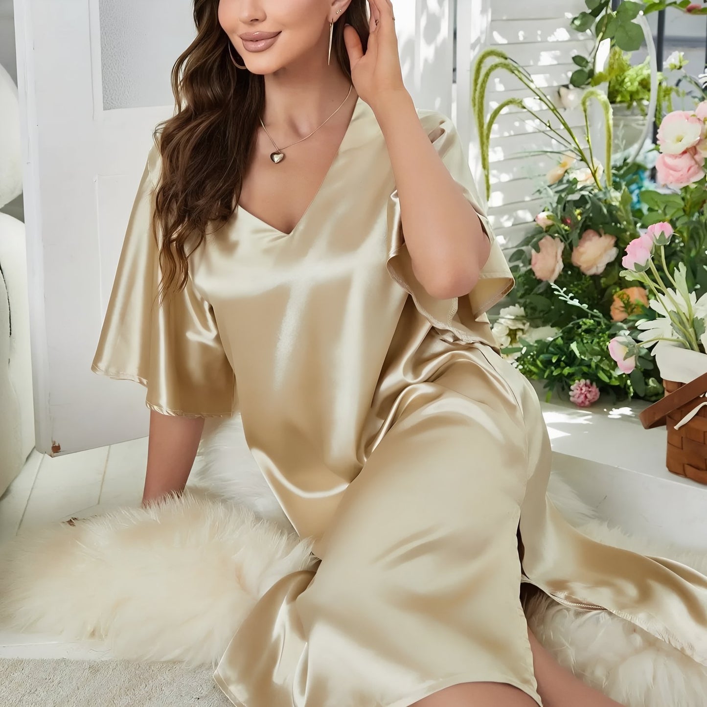 Chemise de Nuit Satin Polyester