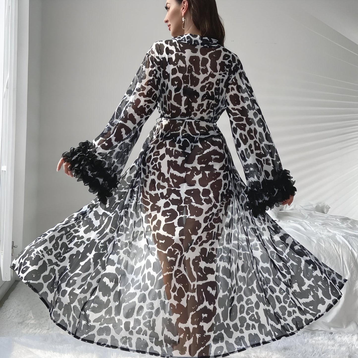 Robe de Chambre Léopard Femme