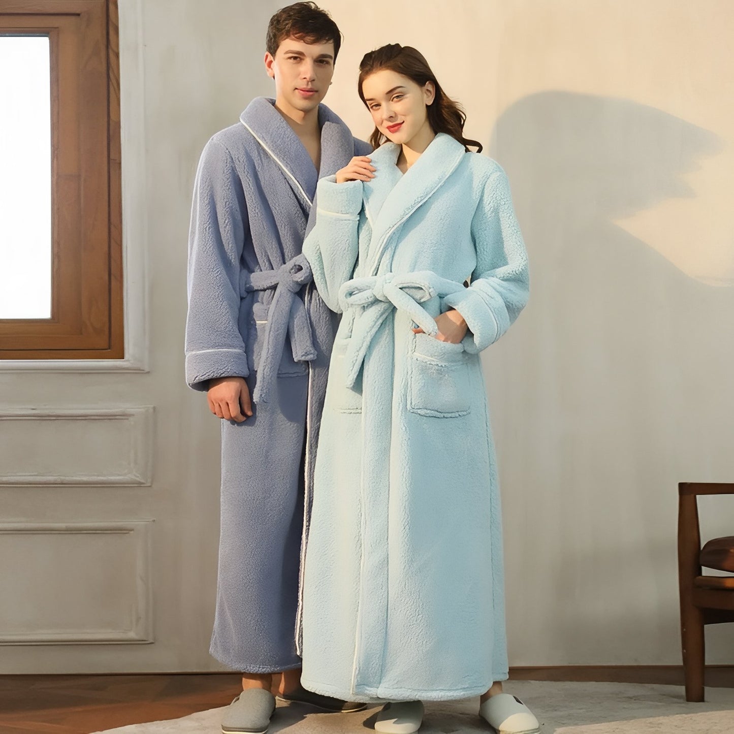 Peignoir Homme et Femme Assortis