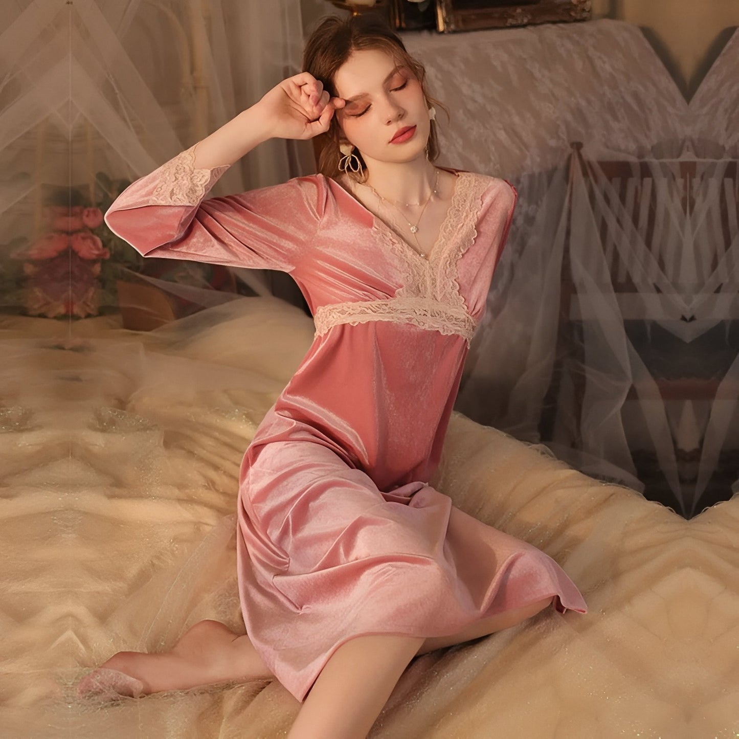 Chemise de Nuit Velours