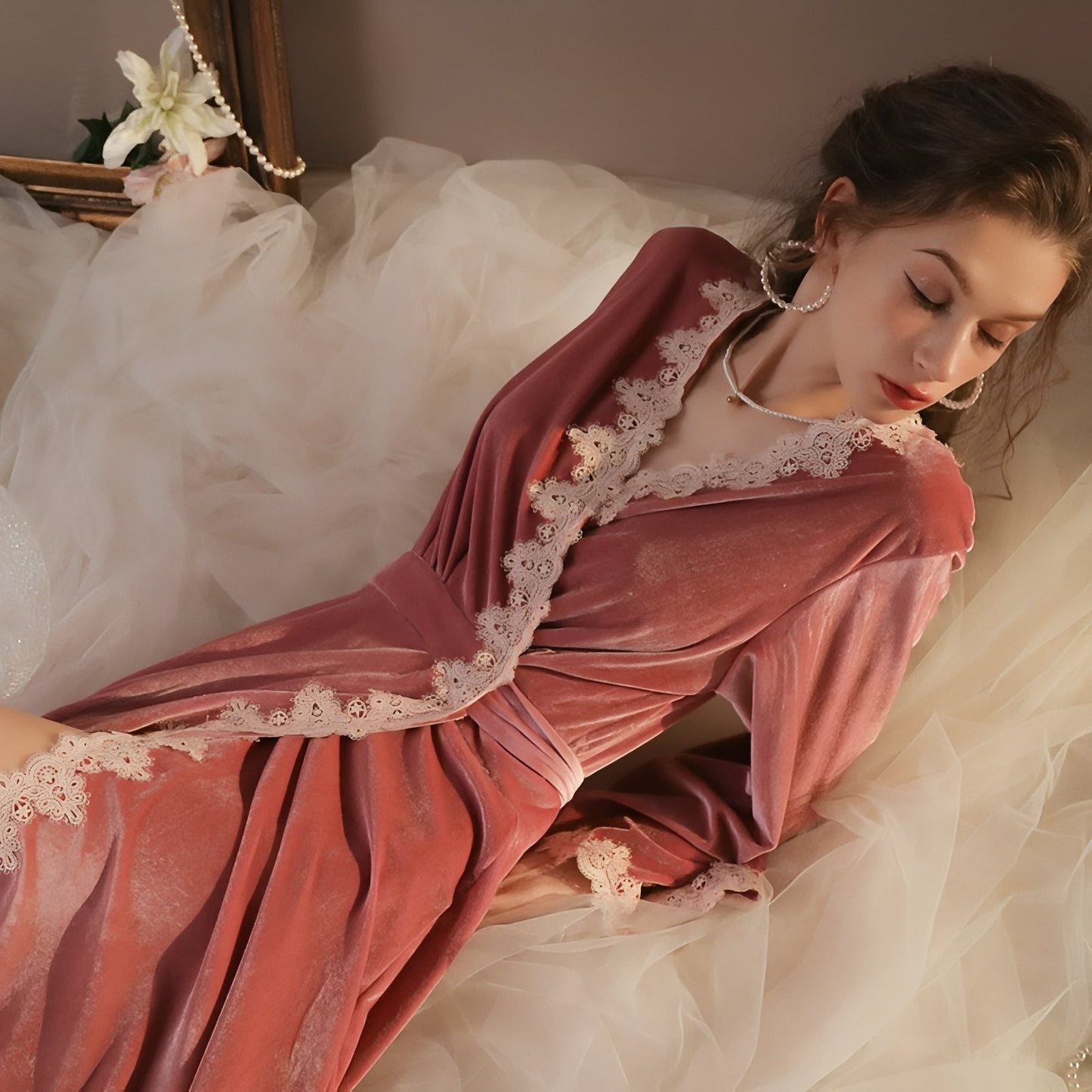 Chemise de Nuit Longue Vintage