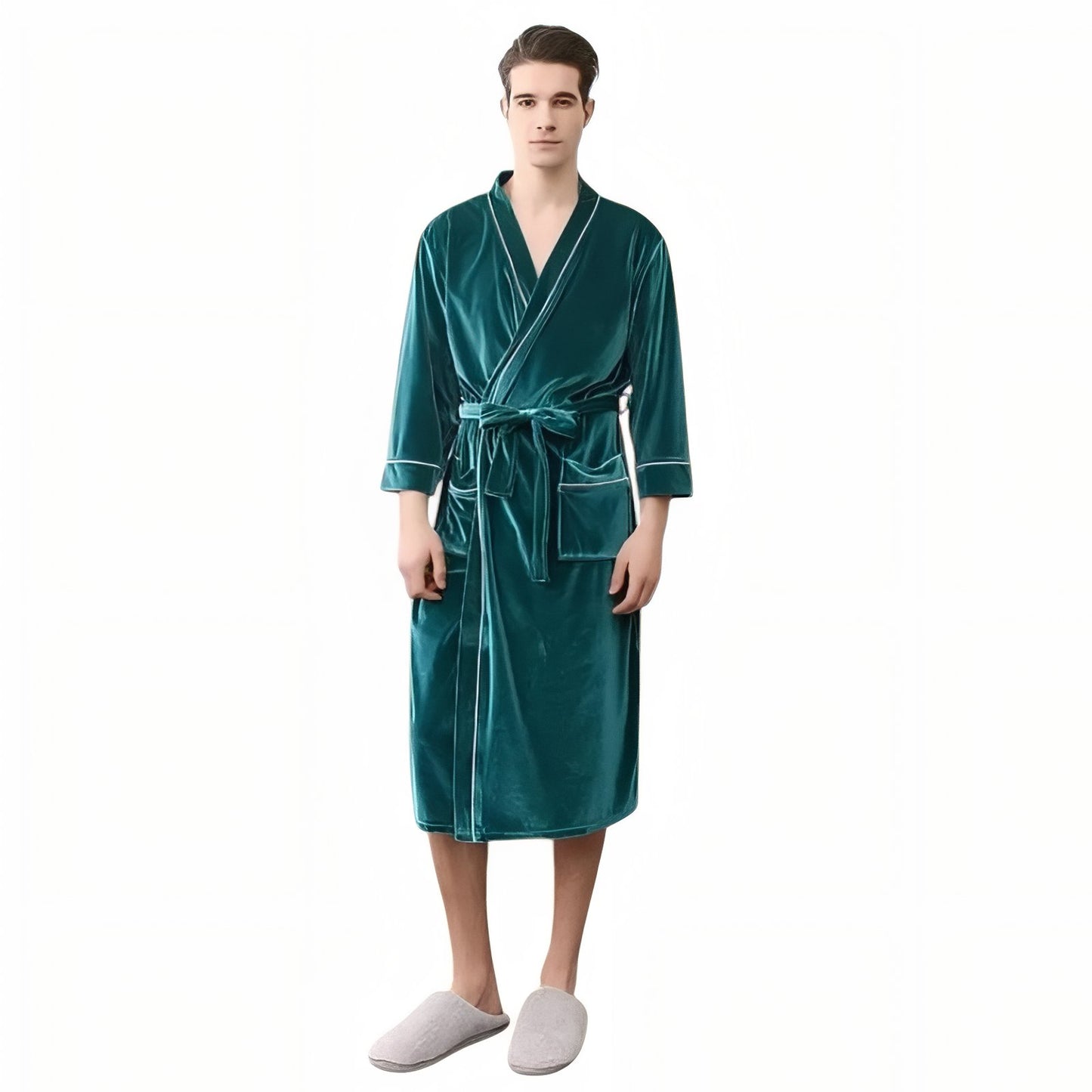 Peignoir Assorti Couple Turquoise Émeraude (Homme) M