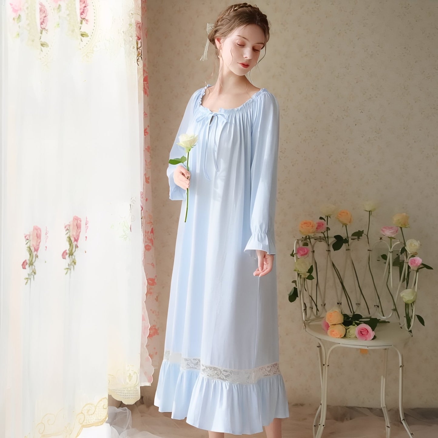 Chemise de Nuit Longue Elégante