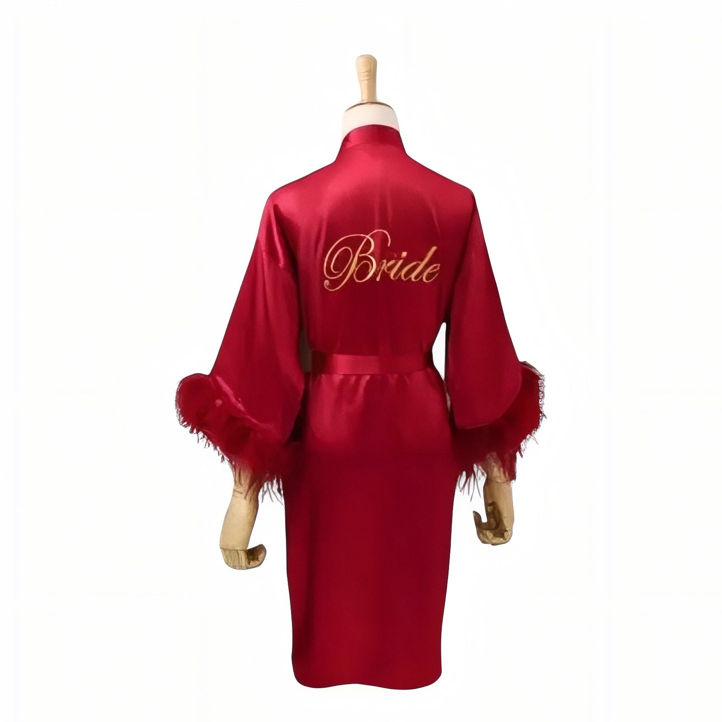Peignoir Satin Mariage et Demoiselles d'Honneur Rouge 2 S