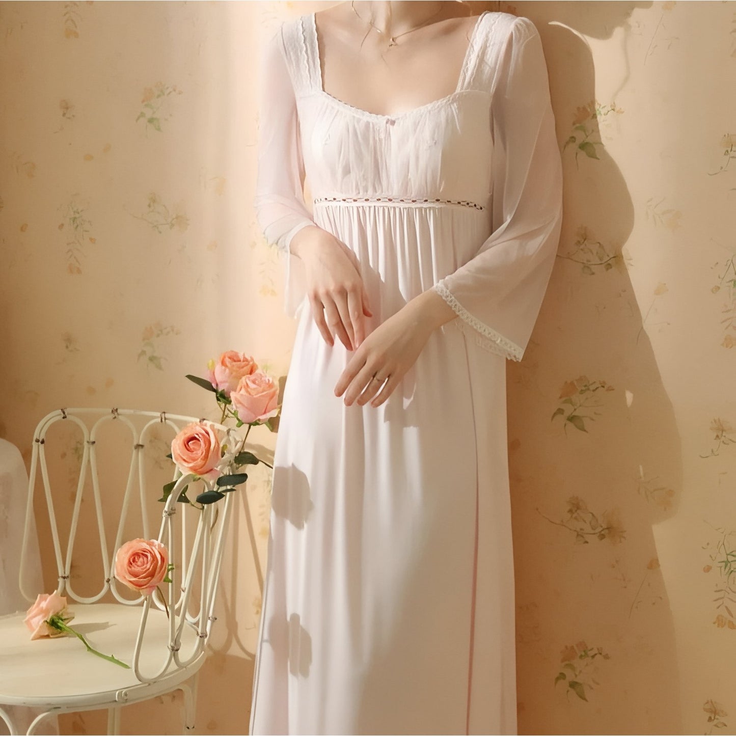 Chemise de Nuit Romantique Victorienne