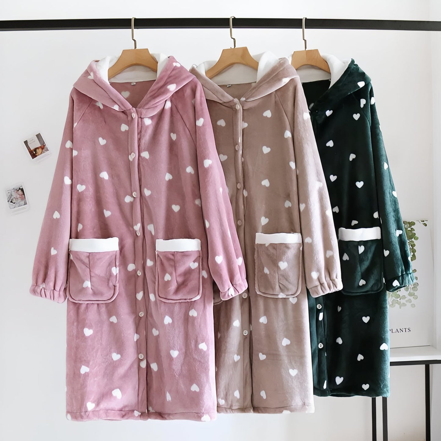 Robe de Chambre à Boutons Chaude Femme