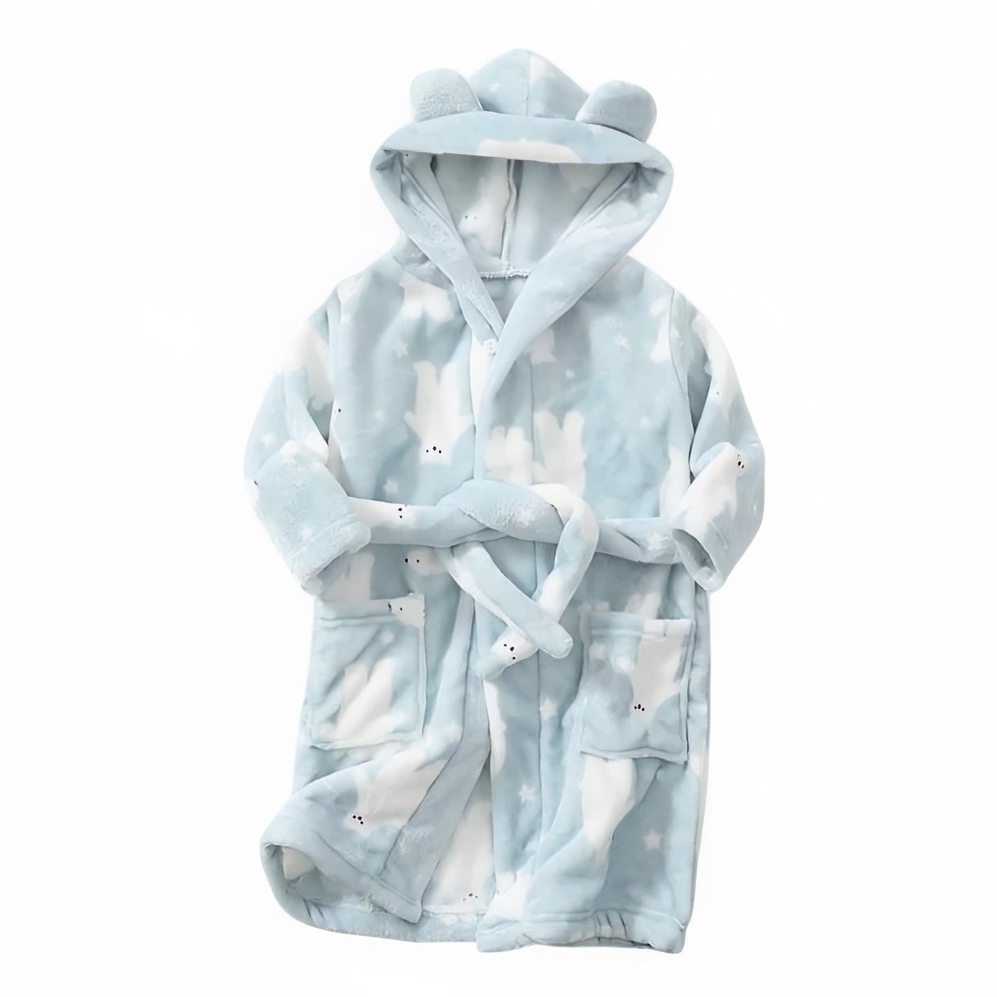 Peignoir Doux Enfant 3 ans Bleu Ciel 3 ans (taille 100cm)