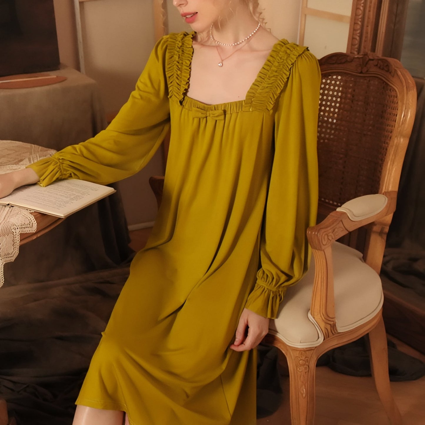 Chemise de Nuit Mi Longue Vintage