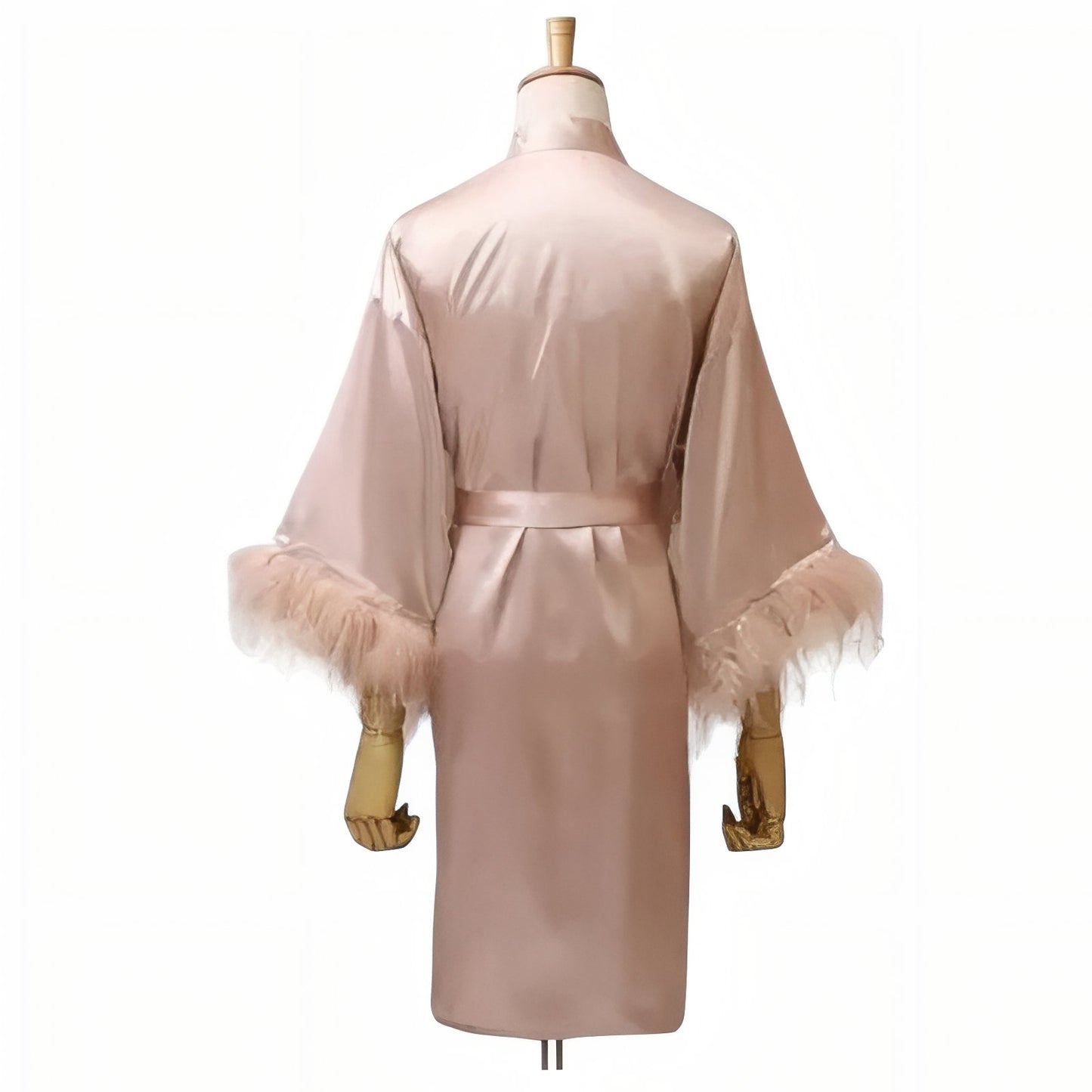 Peignoir Satin Mariage et Demoiselles d'Honneur Champagne 2 S
