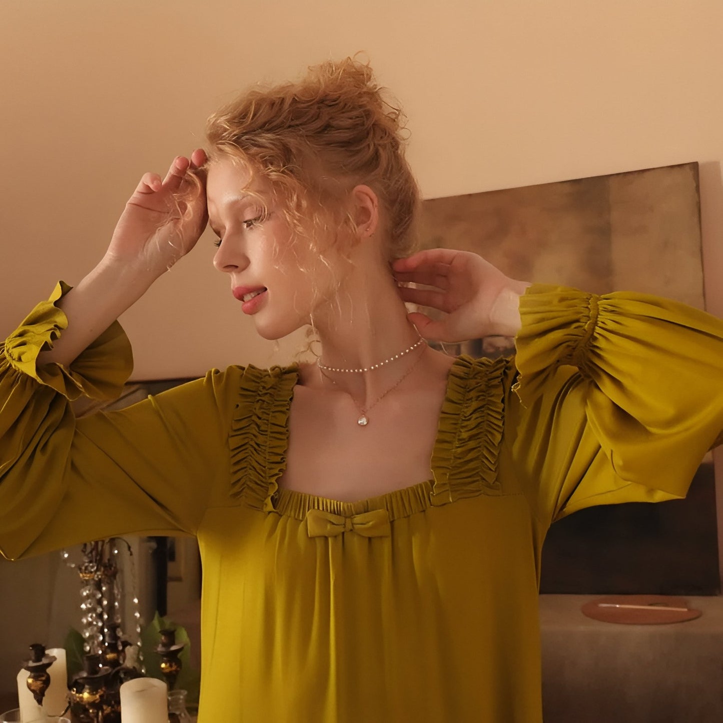 Chemise de Nuit Mi Longue Vintage