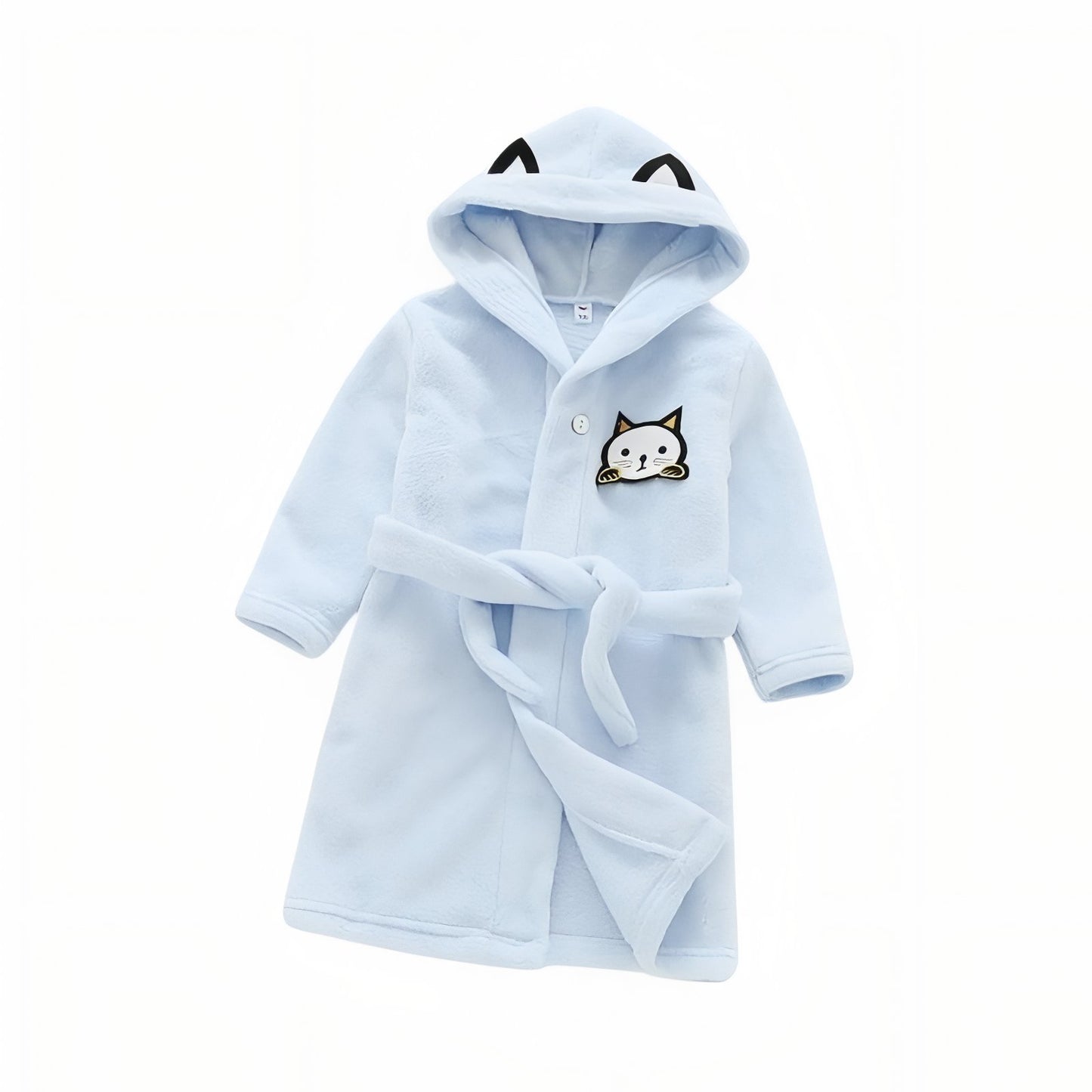 Peignoir Sortie de Bain Enfant Bleu Clair 2-3 ans