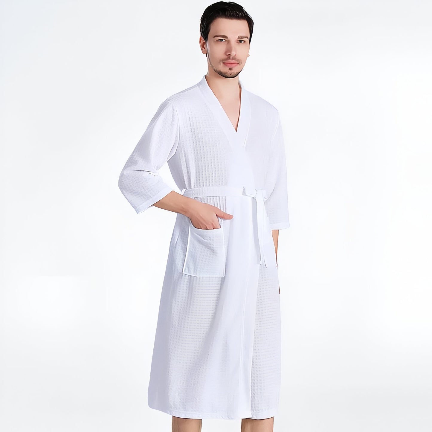 Peignoir Couple Personnalisable Blanc (Homme) M