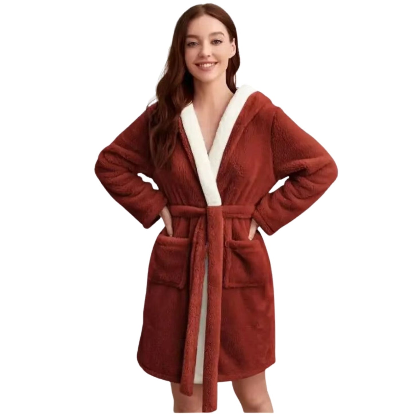 Peignoir Capuche Polaire Femme