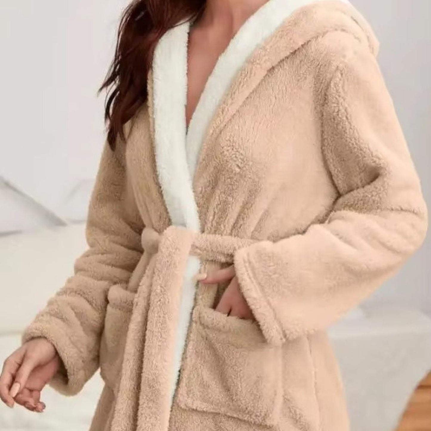 Peignoir Capuche Polaire Femme