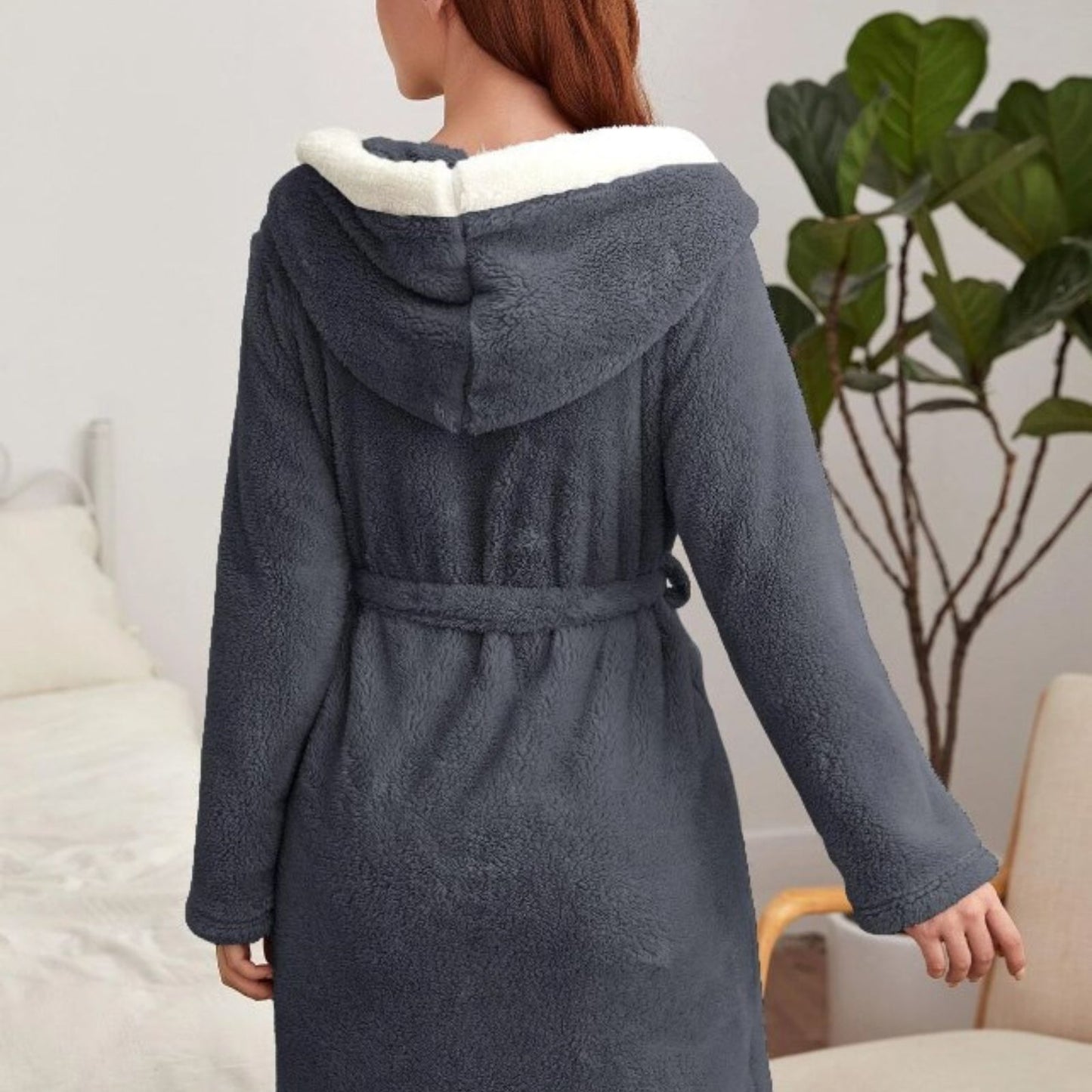 Peignoir Capuche Polaire Femme