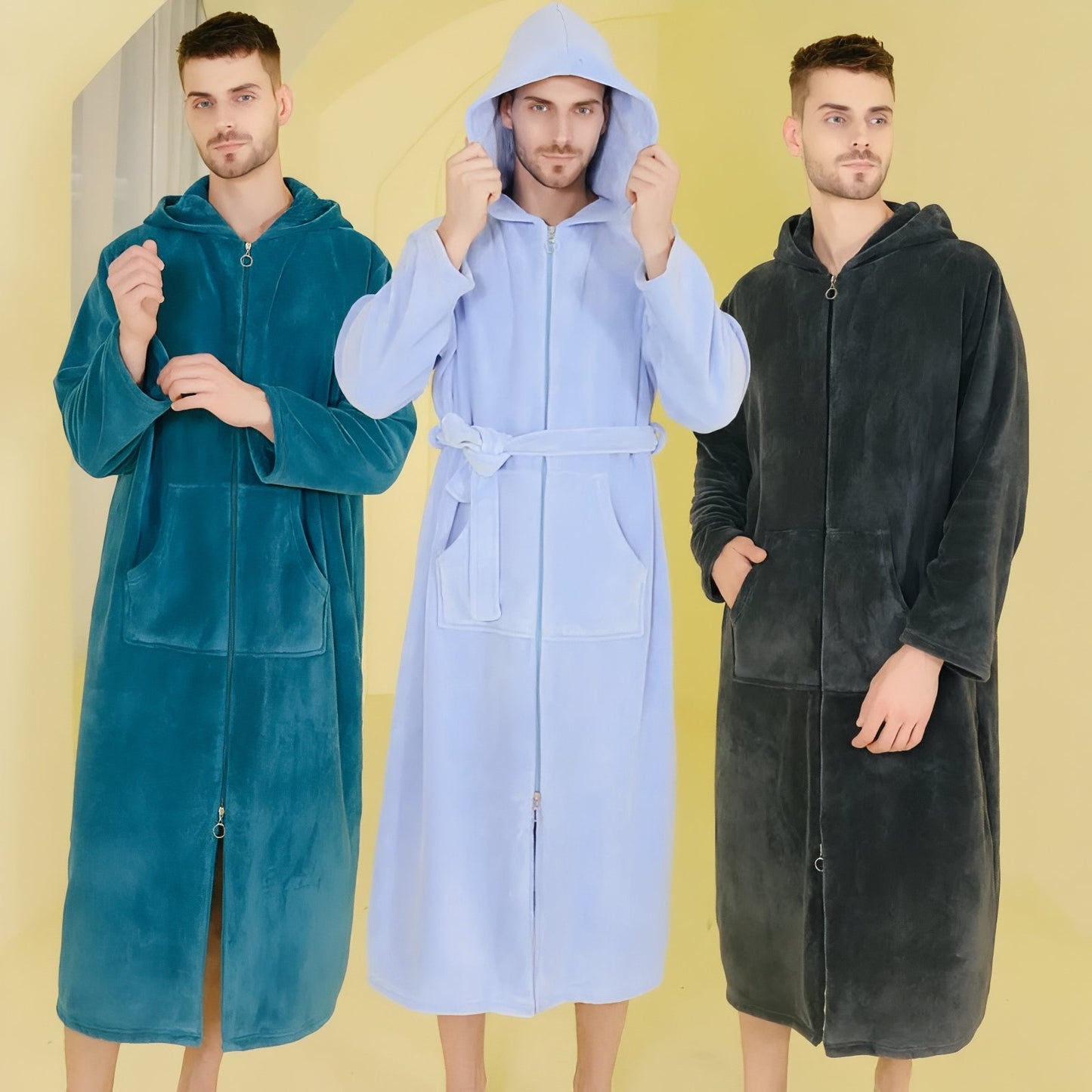 Peignoir de Bain Eponge Homme avec Capuche