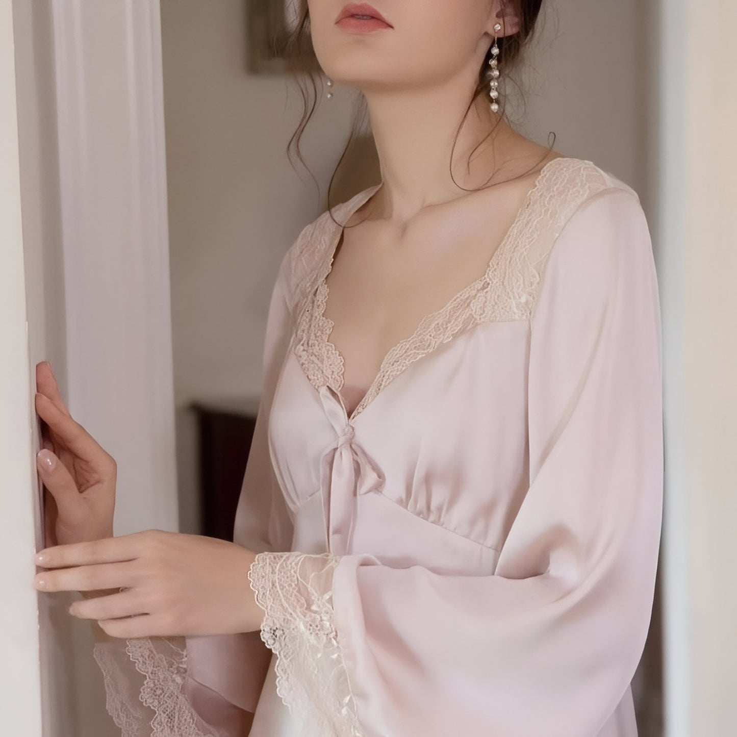 Chemise de Nuit Manches Longues Vintage
