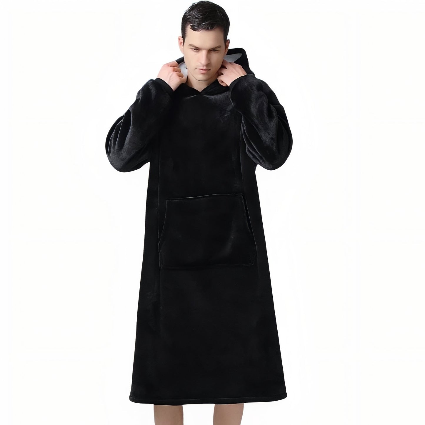 Sweat Plaid Long Noir (Homme) M