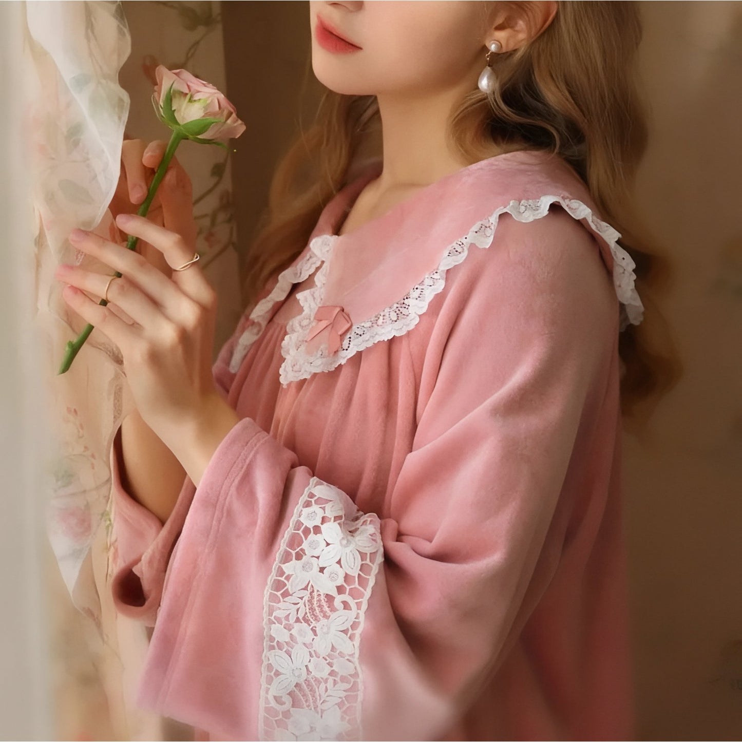Chemise de Nuit Femme Rose