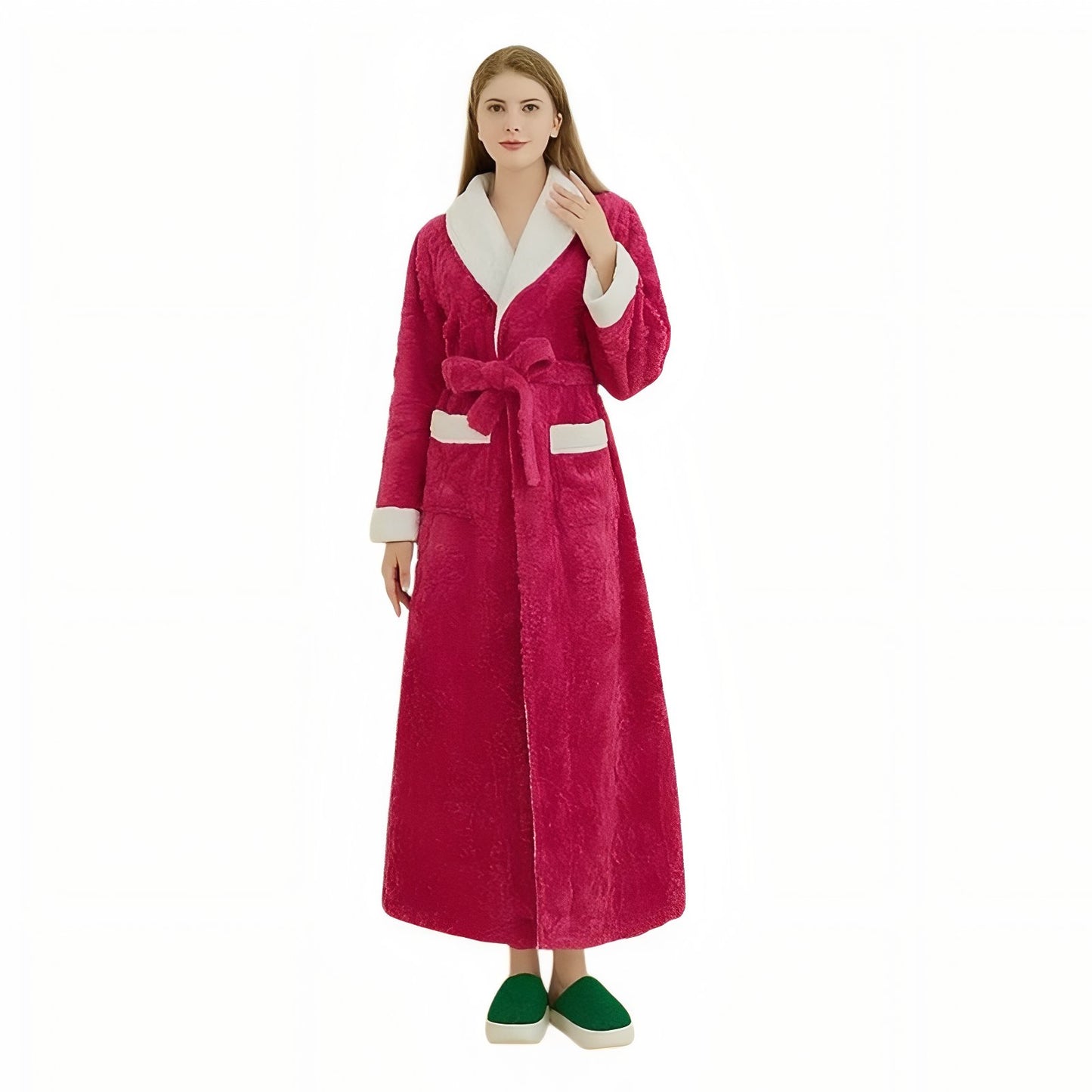 Peignoir Capuche Homme et Femme Assortis Rouge (Femme) M