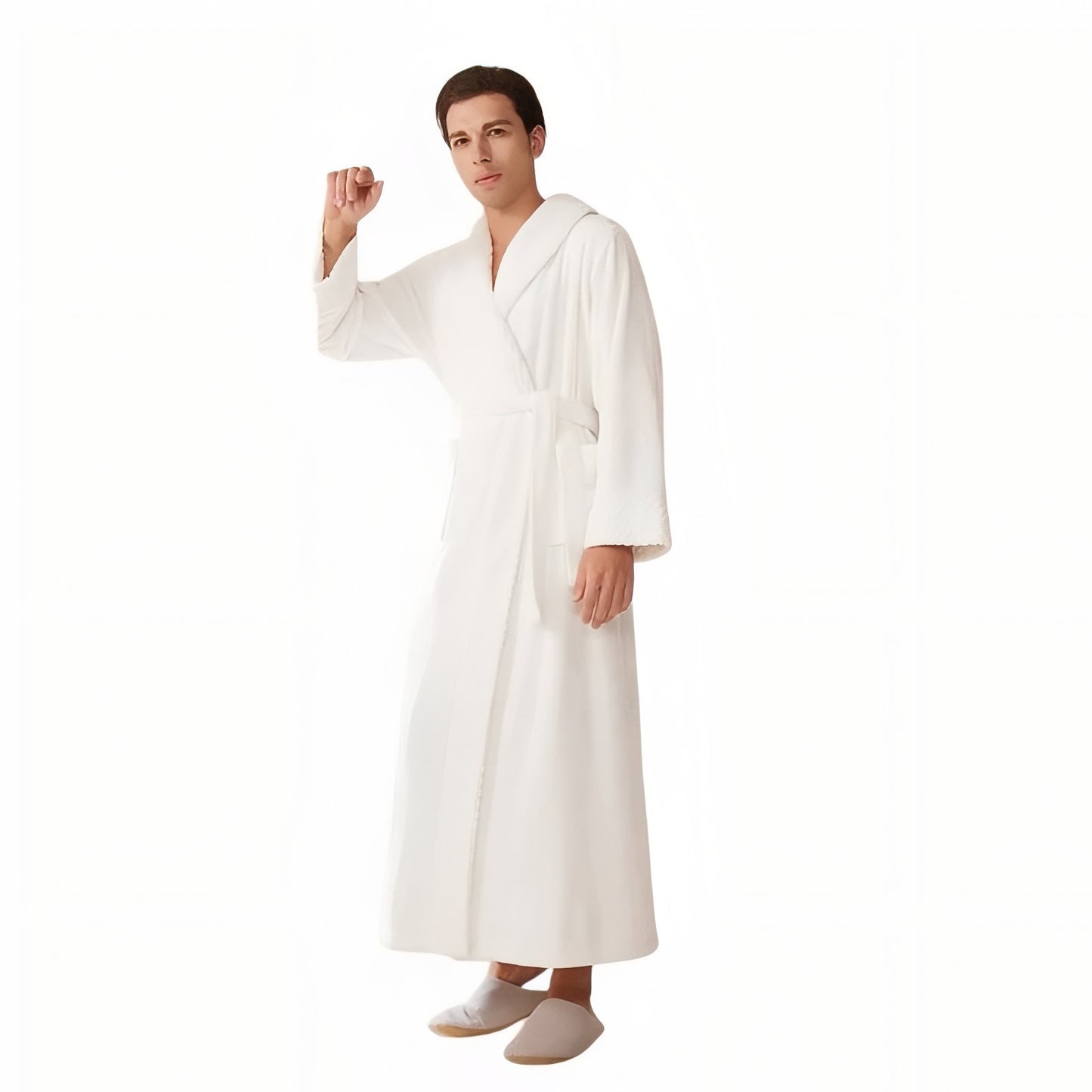 Ensemble Peignoir Couple Blanc (Homme) M