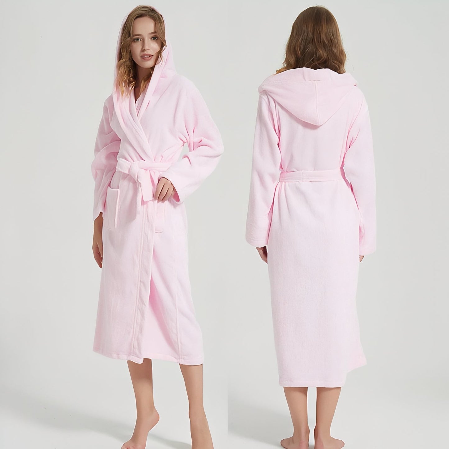 Peignoir Coton Eponge Col Châle Unisexe